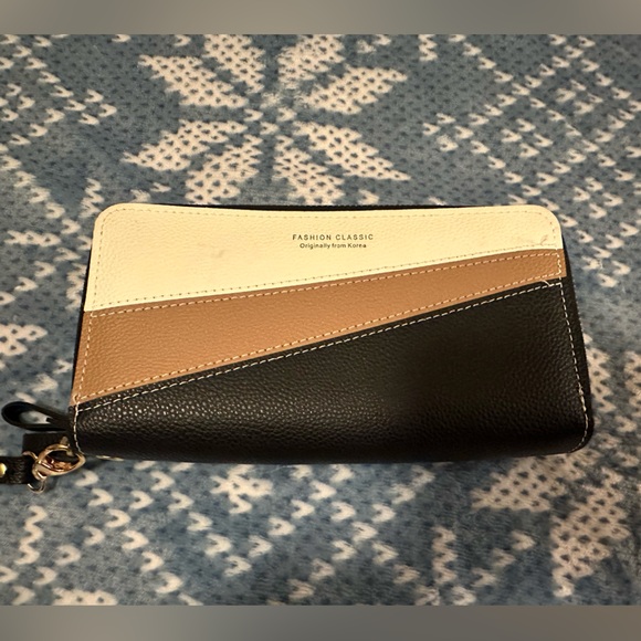 Women's Black, Brown, and Cream Wallet - Picture 1 of 1